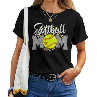 Softball Mom Leopard Softball Mom Mother's Day 2024 Women T-shirt - Monsterry AU