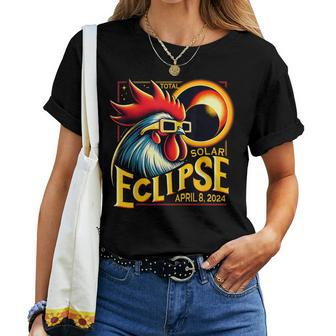 Solar Eclipse April 04 2024 Chicken Total Solar Eclipse 2024 Women T-shirt - Monsterry