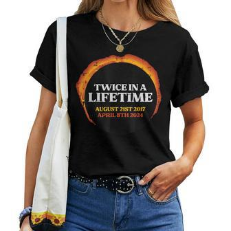 Solar Eclipse Twice Lifetime 082117 040824 Kid Women T-shirt - Seseable