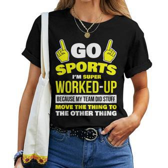 Sportsball Yay Sports T Hooray Sports Women T-shirt - Monsterry