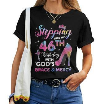 Stepping Into My 46Th Birthday 46 Years Old Pumps Women T-shirt - Monsterry UK