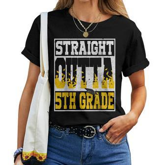 Straight Outta 5Th Grade Graduation Teachers Boys Girls Women T-shirt - Monsterry
