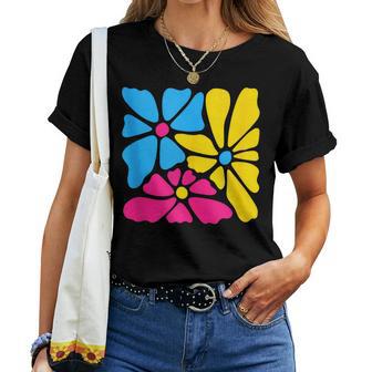 Subtle Pansexual Flower Floral Pan Pride Month Lgbtq Plant Women T-shirt - Monsterry