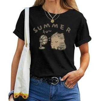 Summer Fu Cute Cat Loose Harajuku Cat Lover Cat Mom Women T-shirt - Seseable