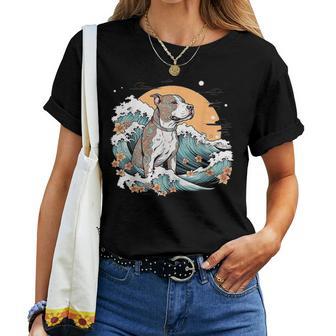 Summer Pitbull Mom Beach Vibes Wave Women T-shirt - Thegiftio UK
