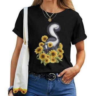 Sunflower Skunk Pet Lover Zookeeper Zoologist Veterinarian Women T-shirt - Thegiftio UK