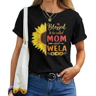 Sunflowers Happy Mothers Blessed To Be Called Mom And Wela Women T-shirt - Monsterry UK