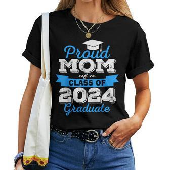 Super Proud Mom Of 2024 Graduate Awesome Family College Women T-shirt - Monsterry UK