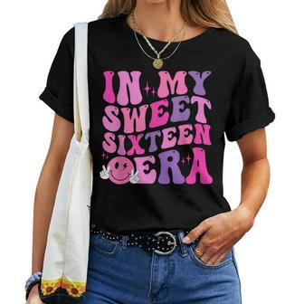 In My Sweet Sixn Era Groovy Retro Boy Girl 16Th Birthday Women T-shirt - Seseable