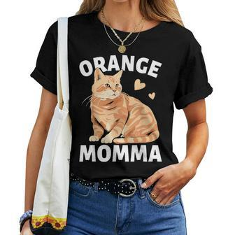 Tabby Cat Orange Cat Mom Orange Momma Women T-shirt - Monsterry