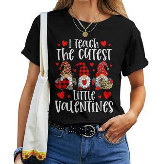 I Teach The Cutest Little Valentines Gnome Teachers Women T-shirt - Monsterry UK