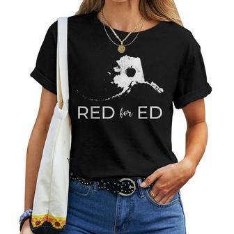 Teacher Red For Ed Alaska Public Education Women T-shirt - Monsterry