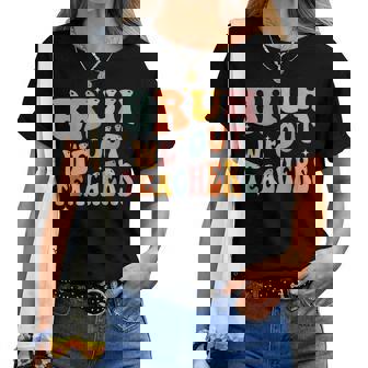 Teacher Summer Bruh We Out Teachers End Of School Year Retro Women T-shirt | Mazezy