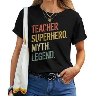 Teacher Superhero Myth Teachers Educators Pre K For Teachers Women T-shirt - Monsterry