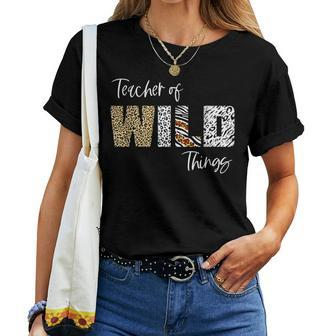 Teacher Of The Wild Things Leopard Print Teacher Women T-shirt - Monsterry AU