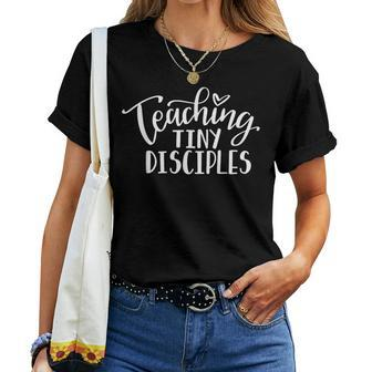 Teaching Tiny Disciples Christian Teacher Women T-shirt - Thegiftio UK