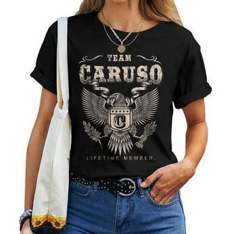 Team Caruso Family Name Lifetime Member Women T-shirt - Seseable