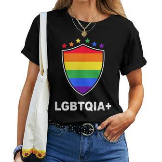 Team Lgbtqia Gay Soccer Fan Jersey Pride Rainbow Flag Women T-shirt - Monsterry UK