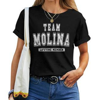 Team Molina Lifetime Member Family Last Name Women T-shirt | Seseable CA