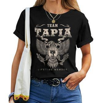 Team Tapia Family Name Lifetime Member Women T-shirt - Seseable