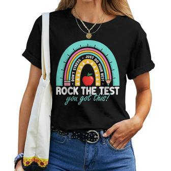 Test Day Teacher Rock The Test Day Vibes Testing Day Women Women T-shirt - Seseable