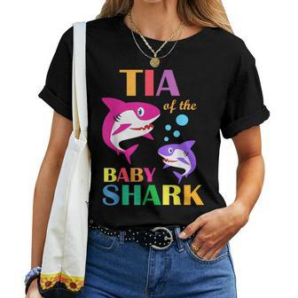 Tia Of The Baby Birthday Shark Tia Shark Mother's Day Women T-shirt - Monsterry DE