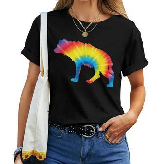 Tie Dye Hyena Rainbow Print Hyaena Animal Hippie Peace Women T-shirt - Monsterry DE