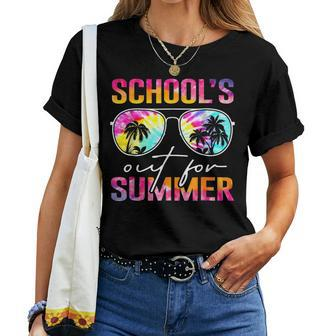 Tie Dye Last Day Of School's Out For Summer Teacher Girls Women T-shirt - Monsterry CA