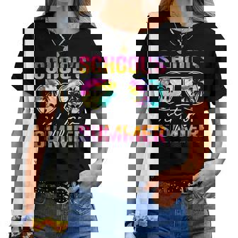 Tie Dye Last Day Of School's Out For Summer Teacher Girls Women T-shirt | Mazezy