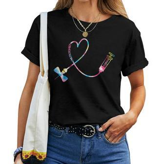 Tie Dye Phlebotomist Phlebotomy Technician Nurse Clinical Women T-shirt - Monsterry DE