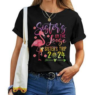 Tie-Dye Sister's Weekend Trip 2024 Sisters On The Loose Women T-shirt | Mazezy