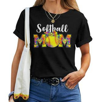 Tie Dye Softball Mom Softball Game Day Vibes Women T-shirt | Mazezy DE