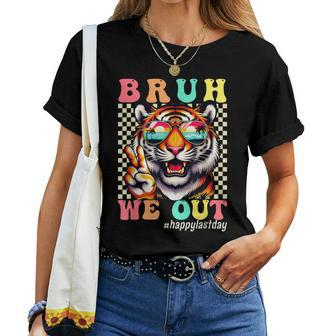 Tiger Bruh We Out Happy Last Day Of School Teacher Boy Girl Women T-shirt - Monsterry