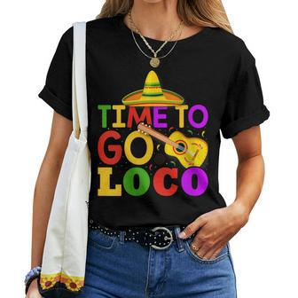 Time To Go Loco Cinco De Mayo Guitar Women T-shirt - Monsterry