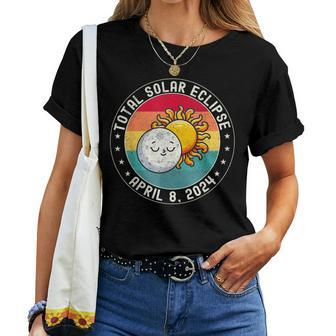 Total Solar Eclipse April 8Th 2024 Retro Women T-shirt - Seseable