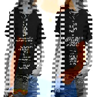 Ucraniano Cita Divertida Camisa Ucraniana Recuerdo Ucraniano Cuello Camiseta de mujer - Regaloses