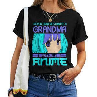 Never Underestimate A Grandma With An Anime Women T-shirt | Mazezy CA