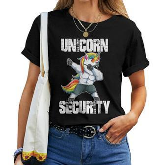 Unicorn Security Dad Mom Daughter Adult Unicorn Costume Women T-shirt - Monsterry