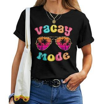 Vacay Mode Summer Vibes Sunglasses Retro Cute Girl Kid Women T-shirt - Seseable