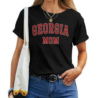 Varsity Souvenir Georgia State Mom Mother Women T-shirt - Seseable