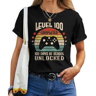 Video Gamer Student 100Th Day Teacher 100 Days Of School Women T-shirt - Monsterry