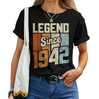Vintage 1942 81 Birthday Decorations 81St Birthday Women T-shirt - Seseable