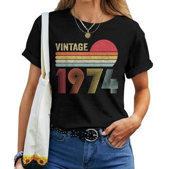 Vintage 1974 50Th Birthday 50 Years Old Women T-shirt - Monsterry UK