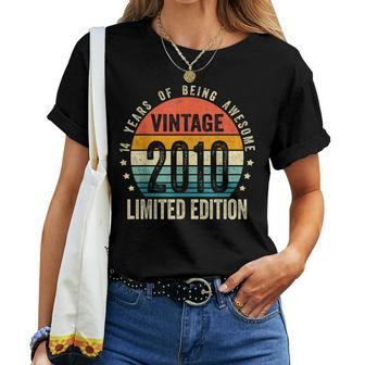 Vintage 2010 14 Years Old Boys And Girls 14Th Birthday Women T-shirt - Monsterry DE