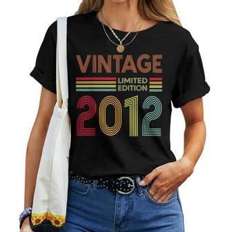 Vintage 2012 12 Years Old Boys And Girls 12Th Birthday Women T-shirt - Monsterry