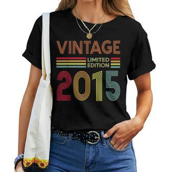 Vintage 2015 9 Years Old Boys And Girls 9Th Birthday Women T-shirt - Monsterry DE