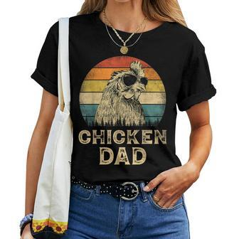 Vintage Chicken Dad Chicken Lovers Daddy Father's Day Women T-shirt - Monsterry UK