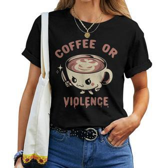 Vintage Before Coffee I Choose Violence Women T-shirt - Monsterry UK