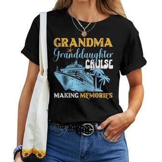 Vintage Grandma Granddaughter Cruise 2024 Memories Women T-shirt - Monsterry UK