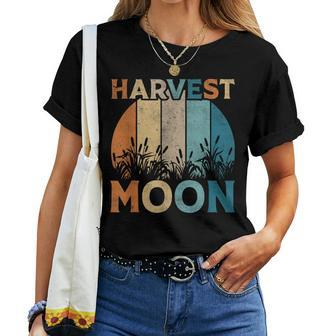 Vintage Harvest Moon Autumn Fall Women T-shirt - Monsterry UK